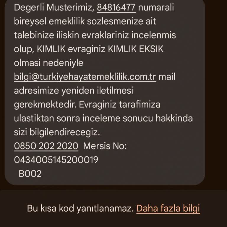 Vakıf Emeklilik'te Evrak Sorunu Ve Gecikme
