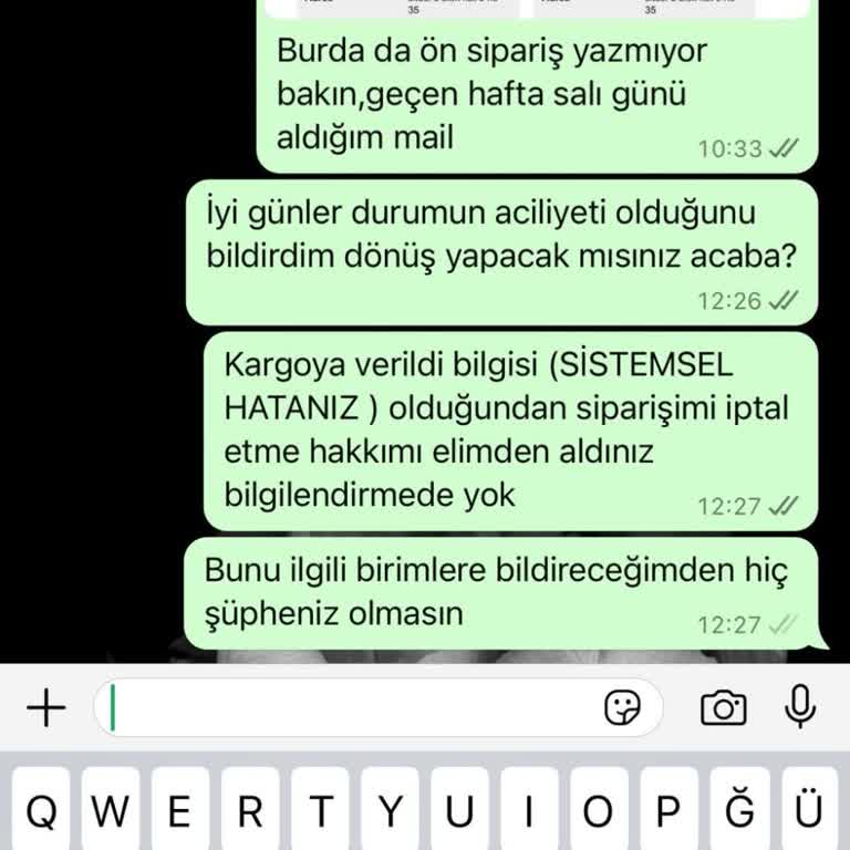 Teslim Edilmeyen Montlar Ve İletişim Sorunu
