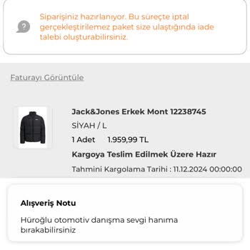Özdilek Online Sipariş Kargolama Sorunu