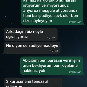 Geç Gelen Ürün Ve İlgisiz Müşteri Hizmetleri