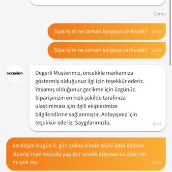 Sipariş Gecikmesi Ve Müşteri Memnuniyetsizliği