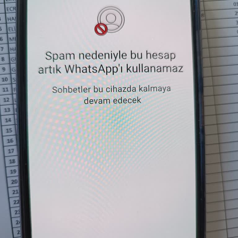 WhatsApp Hesabımın Spam Nedeniyle Kapatılması