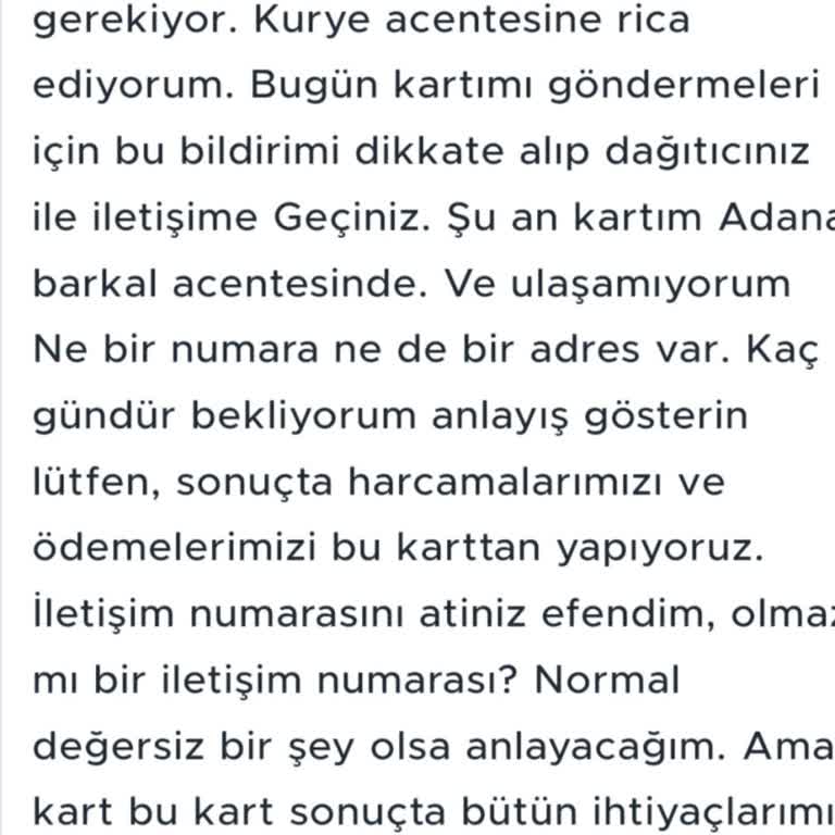 Ziraat Bankası Kart Teslimatında Yaşanan Gecikme