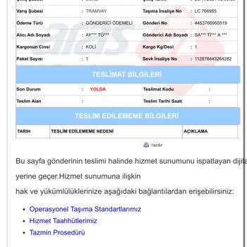 Aras Kargo Kayıp Kargo Ve İlgisizlik Mağduriyeti