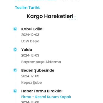 Kargo Teslimatında Yaşanan Gecikme Ve İletişim Sorunları