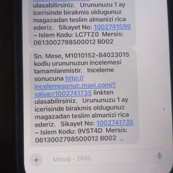 Üretim Hatası İddiasına Karşı Olumsuz Dönüş