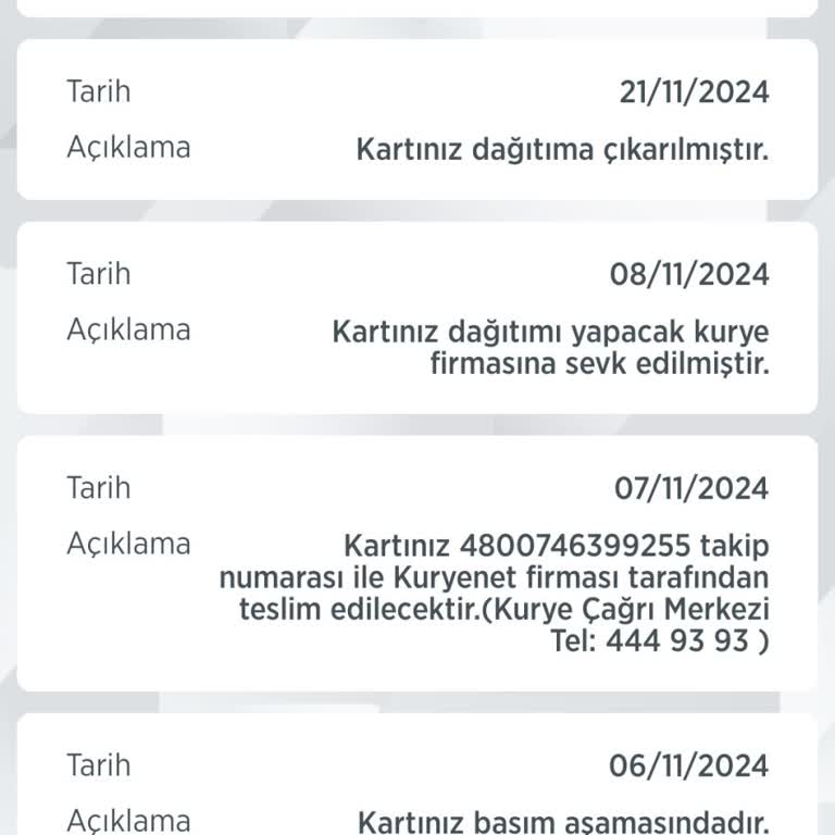 Kuryenet'in Kart Teslimatındaki Aksaklıkları
