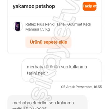 Silinmiş SKT İle Gelen Kedi Maması Şoku