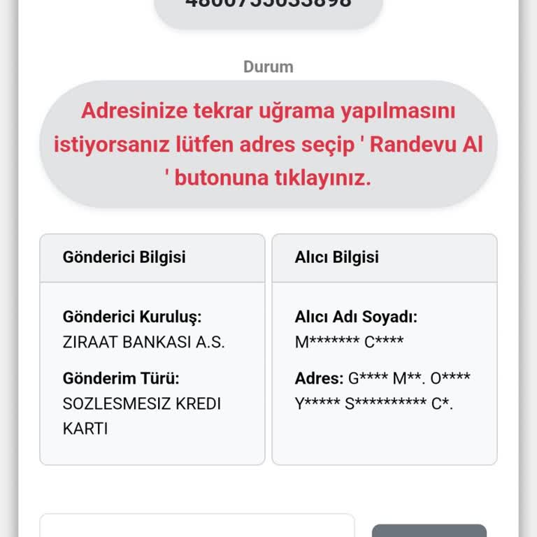 Kredi Kartım Kuryede Kayboldu