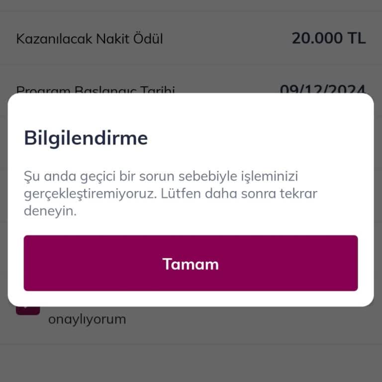 QNB Finansbank Mobil Uygulama Kampanya Katılım Sorunu