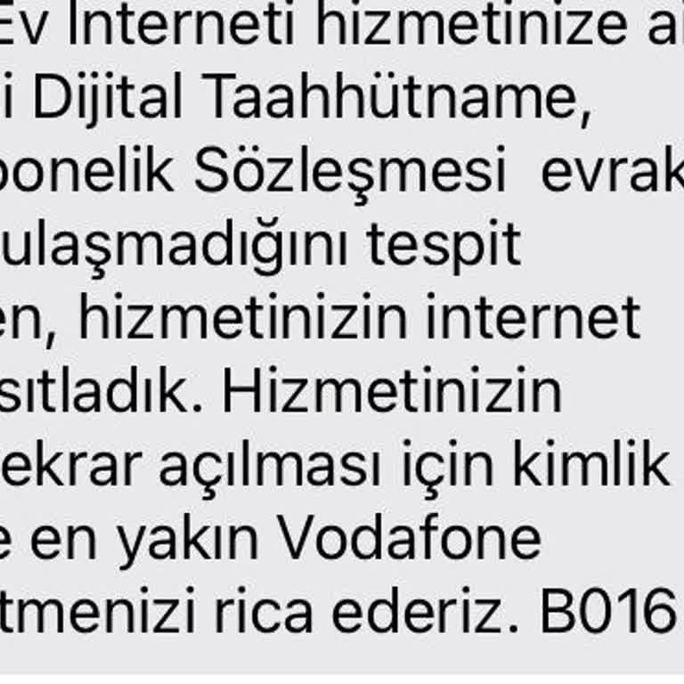 Vodafone Evde İnternet İçin Evrak Karmaşası