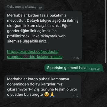 Prandest Maske Siparişimde 1 Aydır Bilgi Yok, Mağdurum