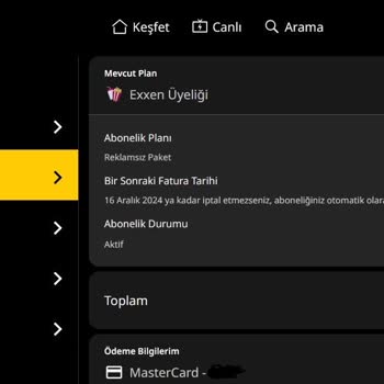 Exxen Üyeliği Aktif Olmasına Rağmen Yayın İzleyememe Sorunu