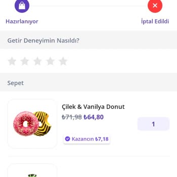Ücret İadesi Bekleyen Sipariş İptali