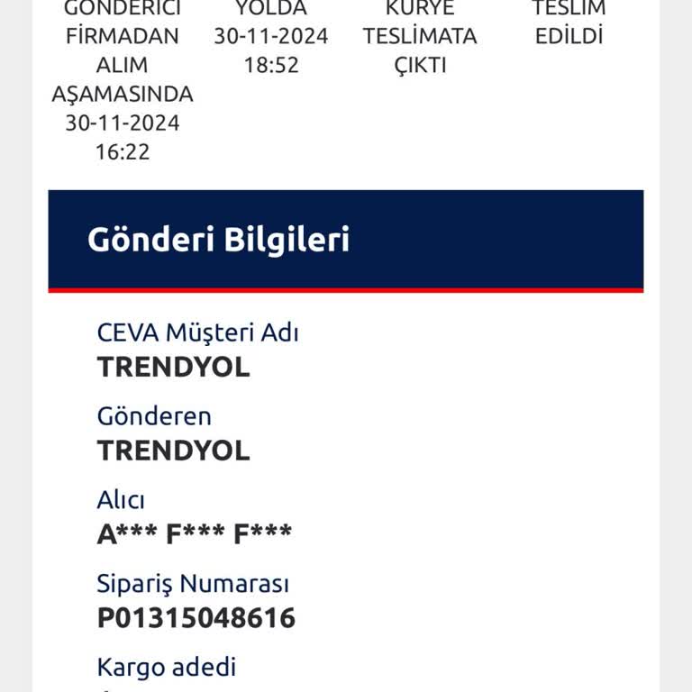 Ceva Lojistik İle Kargo Teslimatında Yaşanan Mağduriyet