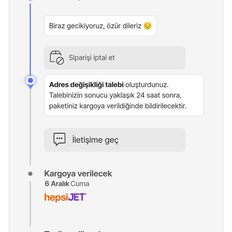 Kahve Dünyası Siparişim Zamanında Teslim Edilmedi