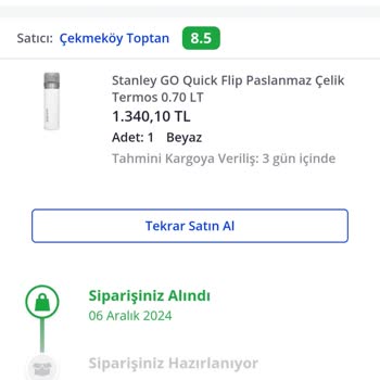 Stanley Termos Siparişi Mağduriyeti