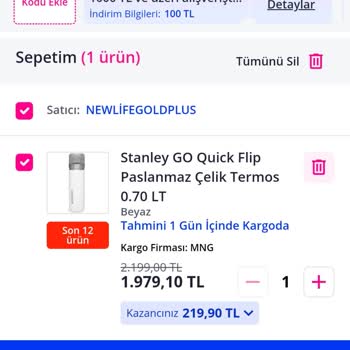 Stanley Termos Siparişi Mağduriyeti