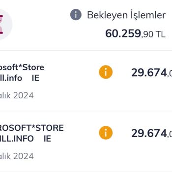 Yetkisiz Microsoft Store Harcaması