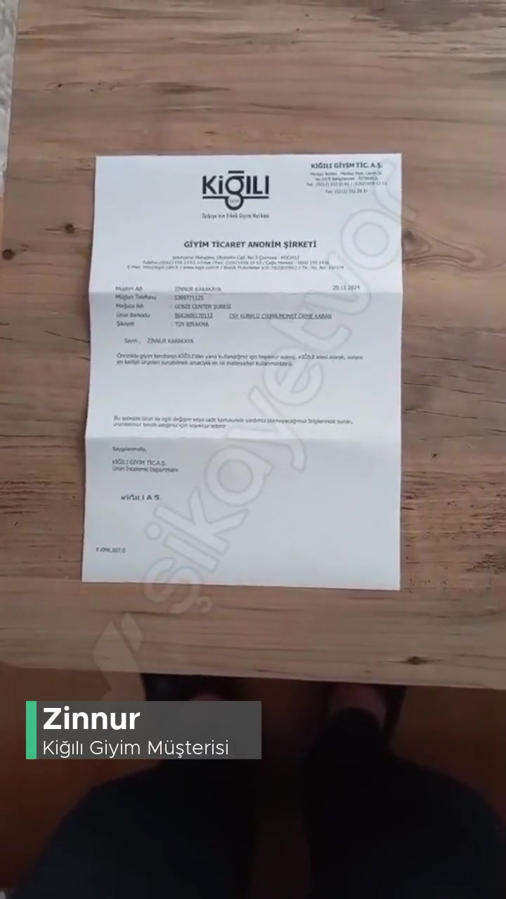 Kiğılı Giyim İade Ve Değişim Sorunu! videonun kapak resmi