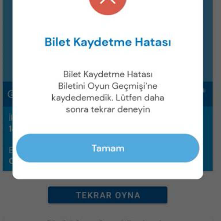 Kazandığım Bileti Kaydedemiyorum: Acil Yardım Talebi