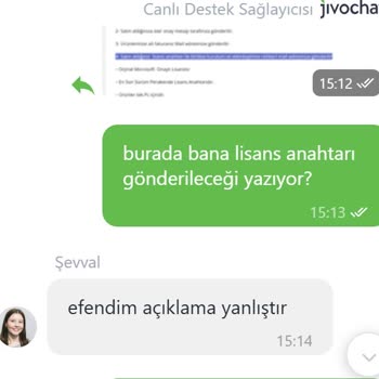 Yanlış Açıklamayla Satılan Lisans Anahtarı Sorunu