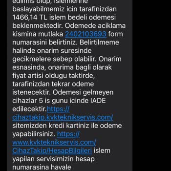Garanti Kapsamındaki Ürün İçin Haksız Onarım Ücreti Ve Yetersiz Hizmet