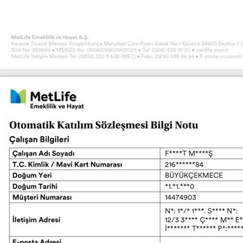 Yanlış Kişisel Bilgilerle Gelen Metlife SMS'leri