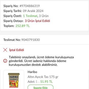 Migros Sanal Market Teslimat Sorunu