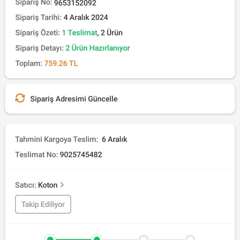 Trendyol Siparişimde Uzun Süreli Gecikme Ve İletişim Sorunu