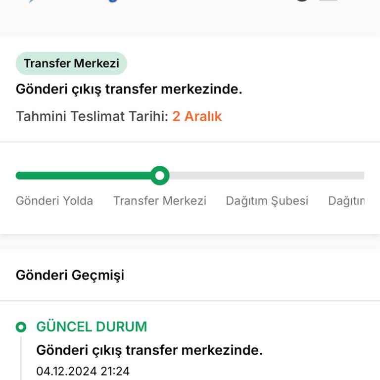 Trendyol'dan Alınan Ürünün Kargo Sorunu