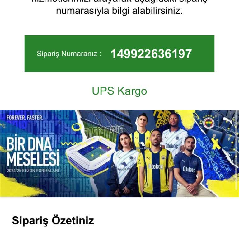 Fenerium Sipariş Takibi Sorunu