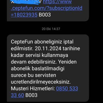 Yanlışlıkla Yansıyan Abonelik Ücreti