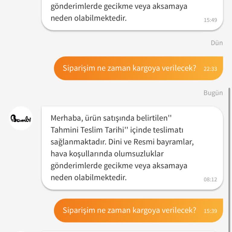 Teslim Edilmeyen Sipariş Ve Yetersiz Müşteri Hizmeti