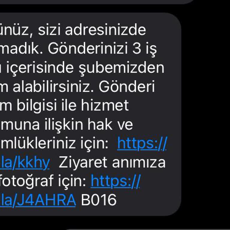 Teslim Edilmeyen Kargo Ve Yanıltıcı Mesaj