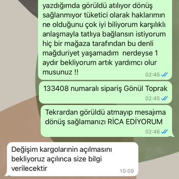 Yanlış Ürün Gönderimi Ve İletişimsizlik Mağduriyeti