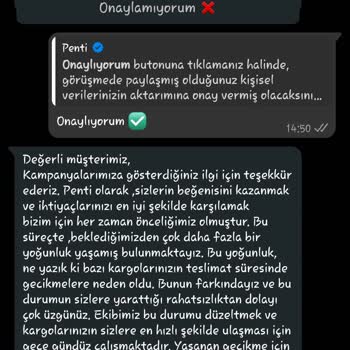 Penti Siparişim Neden Hala Kargoya Verilmedi?
