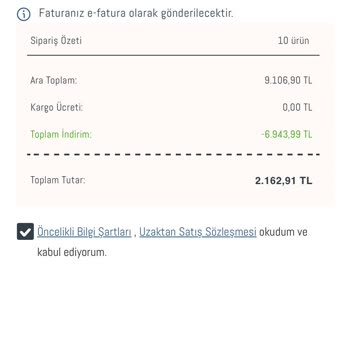 Kargo Ücreti Sorunu Nedeniyle Sipariş Veremiyorum