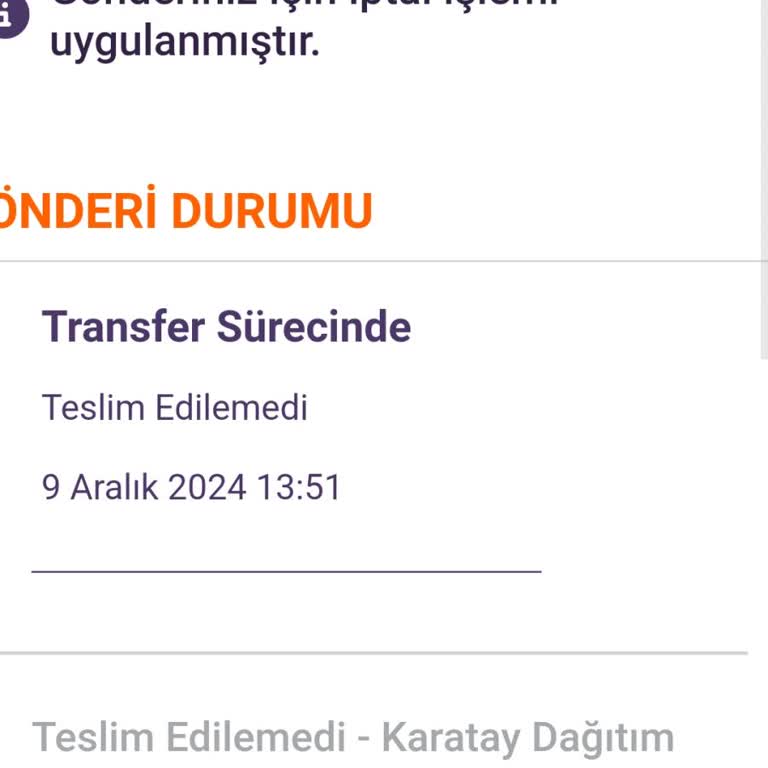 Kargo Firmasının İlgisizliği Ve Ürün İadesi Sorunu