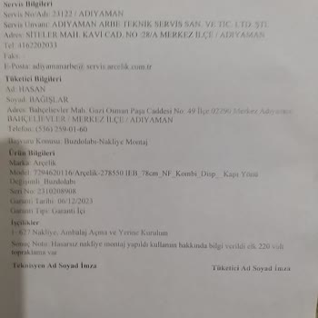 Arçelik Buzdolabı Sebzelikte Terleme Ve Paslanma Sorunu