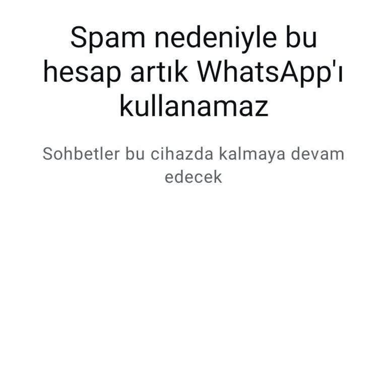 WhatsApp Erişim Sorunu: Spam Engeli