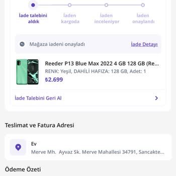 Reeder Telefon Siparişimde Yaşadığım Sorunlar