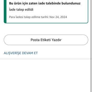 Amazon İade Sürecinde Hayal Kırıklığı