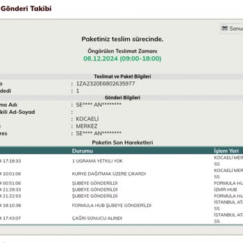 UPS Türkiye İle Teslimat Sorunu Ve Müşteri Hizmetleri İlgisizliği