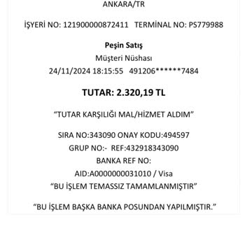 Etiket Kesildiği İçin Değişim Yapılmadı