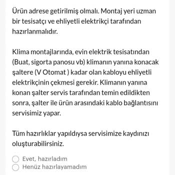 Arçelik Klima Kurulumunda Eksik Hizmet Ve Sorunlar