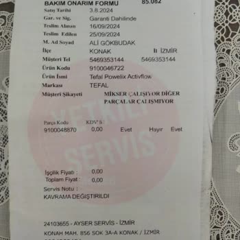 Garantiye Rağmen Blender Sorunu Ve Yüksek Servis Ücretleri