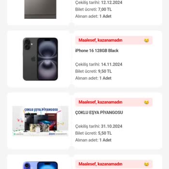 Çekilişlerde Hayal Kırıklığı