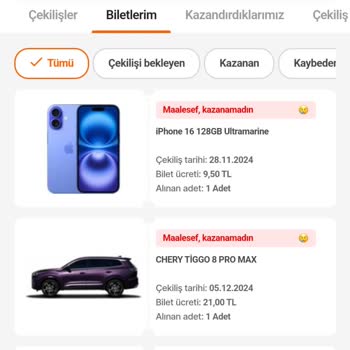 Çekilişlerde Hayal Kırıklığı