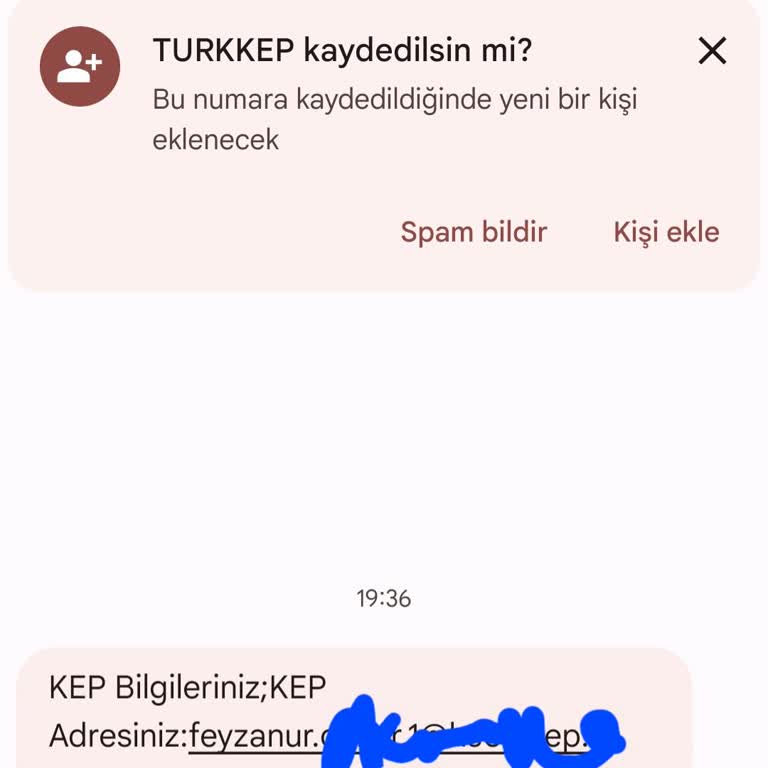 Bilgim Dışında Oluşturulan KEP Hesabı
